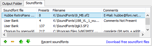 Using multiple SoundFonts